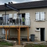 tecnhome-terrasse suspendue - 2.50 m - composite upm - 22m2 - gavisse - moselle - lorraine