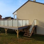 Tecnhome - Terrasse sur pilotis - Bois - Mélèze - 20m² - Mancieulles - Thionville - Metz - Moselle - Lorraine - Luxembourg