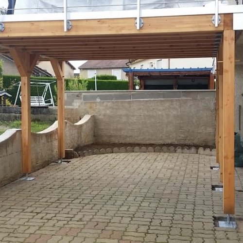 tecnhome-terrasse suspendue - 2.50 m - composite upm - 22m2 - gavisse - moselle - lorraine
