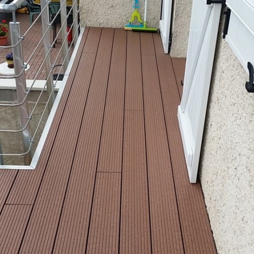 tecnhome-terrasse suspendue - 2.50 m - composite upm - 22m2 - gavisse - moselle - lorraine