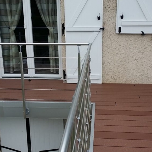 tecnhome-terrasse suspendue - 2.50 m - composite upm - 22m2 - gavisse - moselle - lorraine