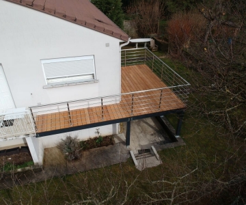 Terrasse sur pilotis Bois Exotique – Garapa – 40 m²