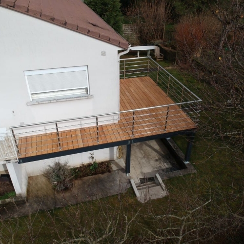 Tecnhome - Terrasse sur pilotis - Bois - Garapa - 17m² - Fameck - Thionville - Metz - Moselle - Lorraine - Luxembourg