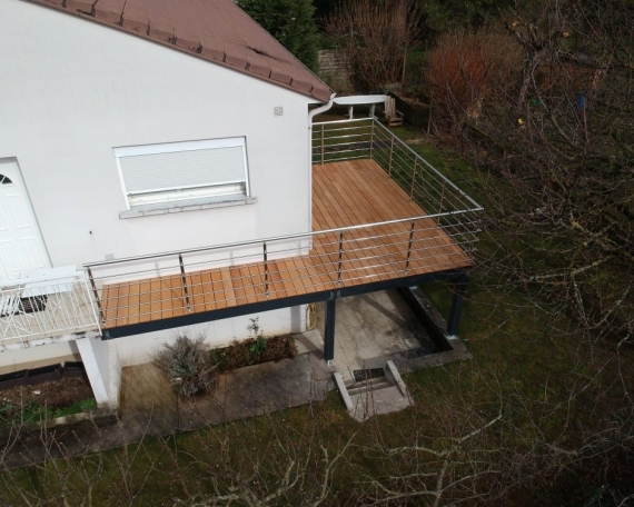 Terrasse sur pilotis Bois Exotique – Garapa – 40 m²