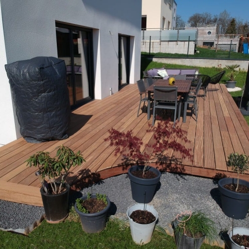 Tecnhome - Terrasse sur pilotis - Bois - Cumaru - 37m² - Mondorff - Thionville - Metz - Moselle - Lorraine - Luxembourg