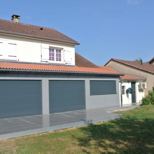 tecnhome-extension bardage composite ossature bois - terrasse gres cerame-40-m2-thionville - moselle-lorraine