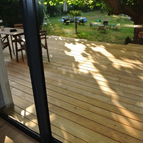 tecnhome-terrasse suspendue - 1.40 m - bois - meleze - 36m2 - le ban saint martin - moselle - lorraine