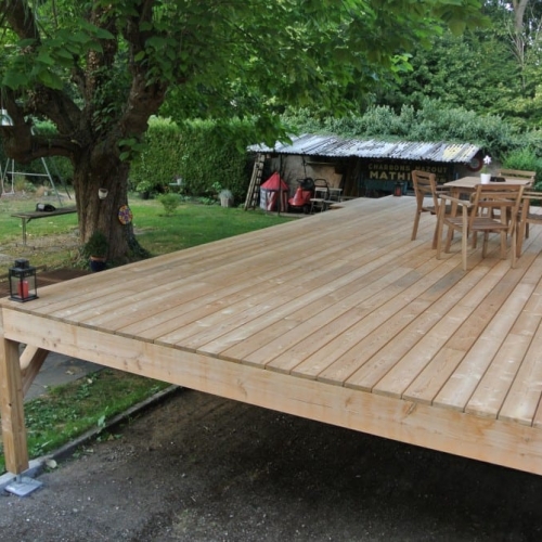 tecnhome-terrasse suspendue - 1.40 m - bois - meleze - 36m2 - le ban saint martin - moselle - lorraine