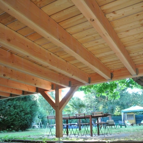 tecnhome-terrasse suspendue - 1.40 m - bois - meleze - 36m2 - le ban saint martin - moselle - lorraine