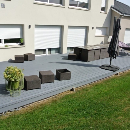 tecnhome-terrasse composite upm gris - 45m2 - kanfen - moselle - lorraine