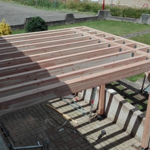 tecnhome-terrasse suspendue - 2.50 m - composite upm - 22m2 - gavisse - moselle - lorraine