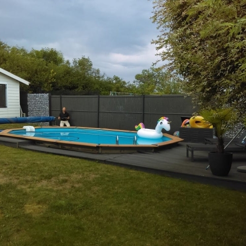 Tecnhome-Terrasse Bois Composite - 36m² - Kanfen - Moselle - Lorraine - Luxembourg