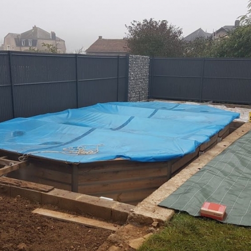Tecnhome-Terrasse Bois Composite - 36m² - Kanfen - Moselle - Lorraine - Luxembourg