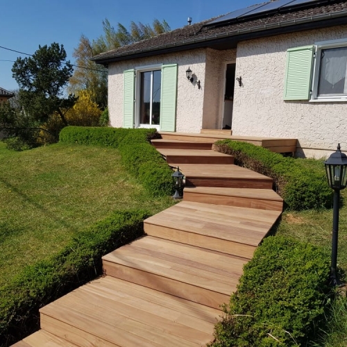 Tecnhome - Terrasse Bois Exotique - Cumaru - 29 m² - Oudrenne - Moselle - Lorraine - Luxembourg