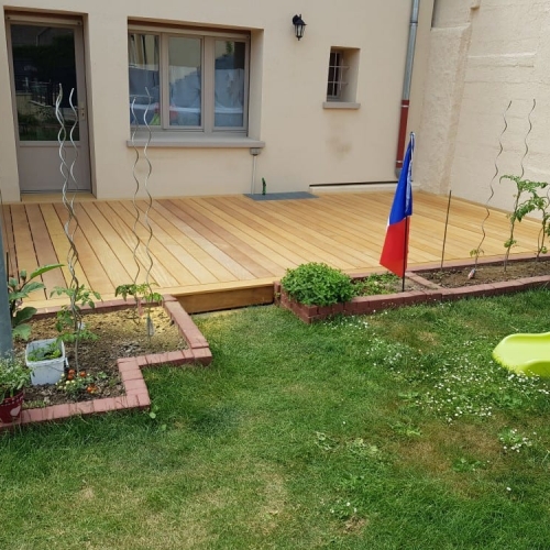 Tecnhome - Terrasse Bois Exotique - Garapa - 24 m² - Sentzich - Moselle - Lorraine