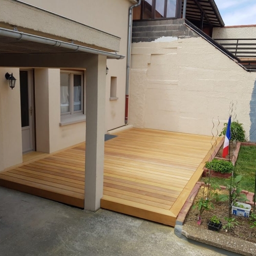 Tecnhome - Terrasse Bois Exotique - Garapa - 24 m² - Sentzich - Moselle - Lorraine