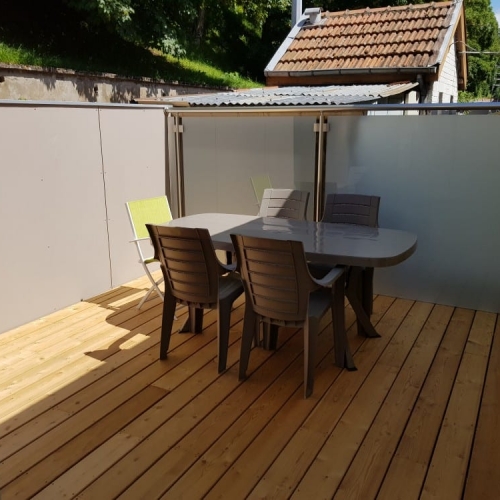 Tecnhome - Terrasse - Bois - Mélèze - 14 m² - Herserange - Metz - Meurthe et moselle - Lorraine