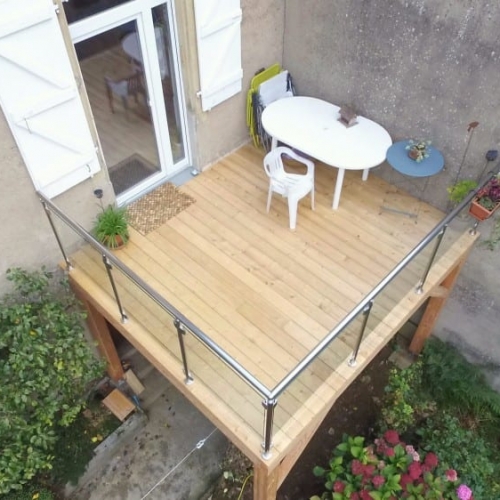 Tecnhome - Terrasse pilotis Bois - Mélèze - 11m² - Hayange - Moselle - Lorraine