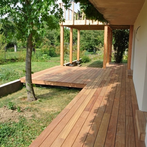 Tecnhome- Terrasse-sur pilotis- Bois Exotique Cumaru - 90m2 - Thionville - Moselle - Lorraine