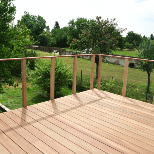 Tecnhome- Terrasse-sur pilotis- Bois Exotique Cumaru - 90m2 - Thionville - Moselle - Lorraine