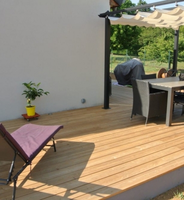 Terrasse bois Mélèze – 35 m2 – Florange