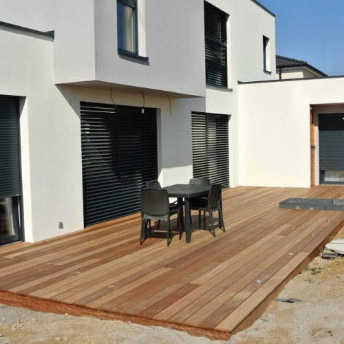 Tecnhome-Terrasse bois exotique - Bankirai - 40 m2 - Yutz - Moselle - Lorraine