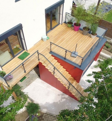 Terrasse sur Pilotis Bois – Mélèze – 19m²