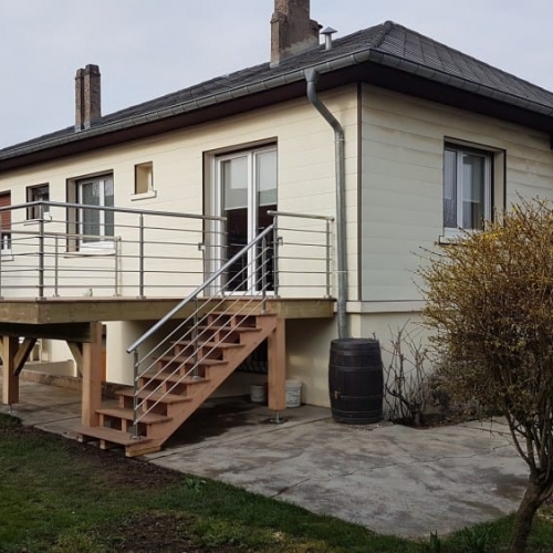 Tecnhome - Terrasse sur pilotis - Bois - Cumaru - 16m² - Richemont - Thionville - Metz - Moselle - Lorraine - Luxembourg