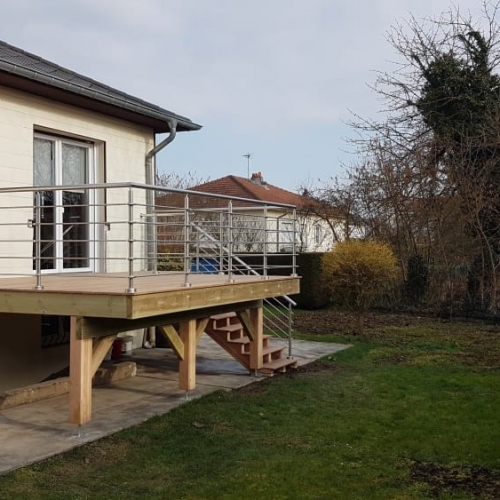 Tecnhome - Terrasse sur pilotis - Bois - Cumaru - 16m² - Richemont - Thionville - Metz - Moselle - Lorraine - Luxembourg