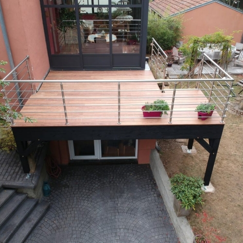 Tecnhome - Terrasse sur pilotis - Bois - Cumaru - 8m² -Yutz - Thionville - Metz - Moselle - Lorraine