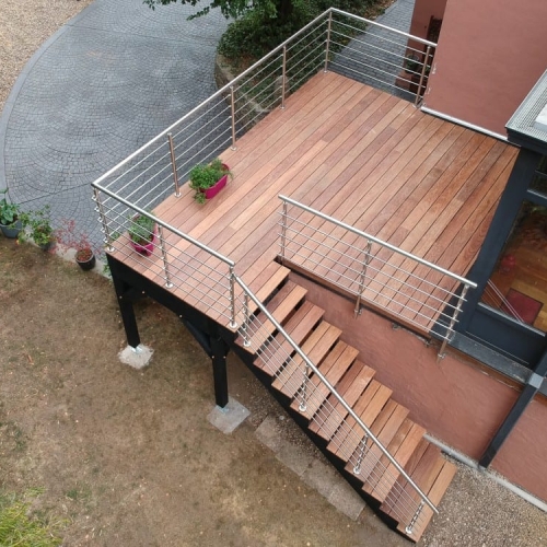 Tecnhome - Terrasse sur pilotis - Bois - Cumaru - 8m² -Yutz - Thionville - Metz - Moselle - Lorraine