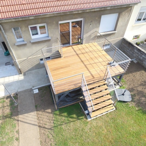 Tecnhome - Terrasse sur pilotis - Bois - IPE -20m² - Talange - Thionville - Metz - Moselle - Lorraine - Luxembourg