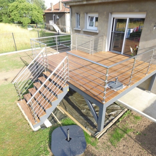 Tecnhome - Terrasse sur pilotis - Bois - IPE -20m² - Talange - Thionville - Metz - Moselle - Lorraine - Luxembourg