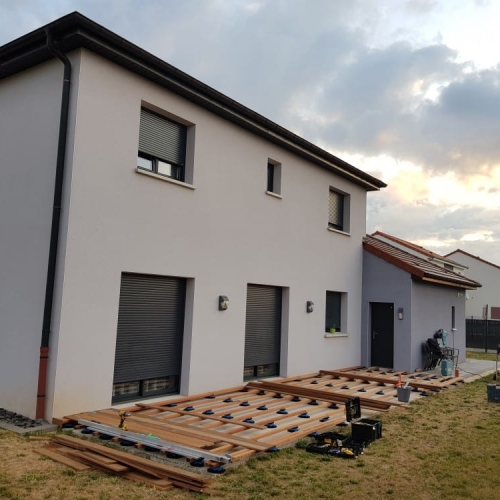 Tecnhome - Terrasse sur pilotis - Bois - IPE - 36m² - Avril - Thionville - Metz - Moselle - Lorraine - Luxembourg