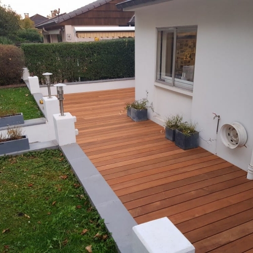 Tecnhome - Terrasse sur pilotis - Bois - IPE - 40m² - Rozerieulles - Thionville - Metz - Moselle - Lorraine - Luxembourg