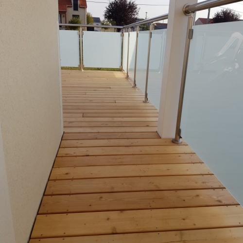 Tecnhome - Terrasse sur pilotis - Bois - Mélèze - 20m² - Mancieulles - Thionville - Metz - Moselle - Lorraine - Luxembourg