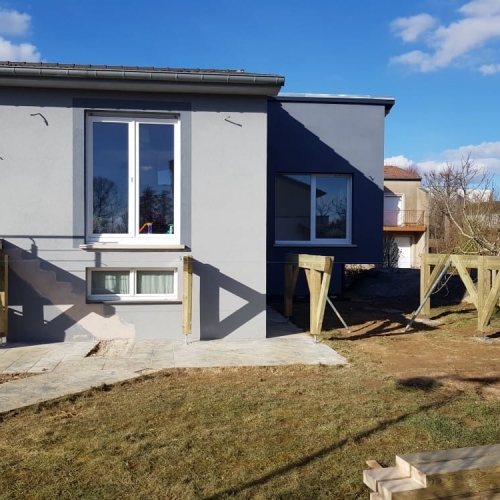Tecnhome - Terrasse sur pilotis - Bois - Mélèze - Terville - Thionville - Moselle - Lorraine - Luxembourg