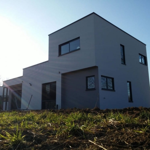 maison construction ossature bois Vigy R+1-155m2