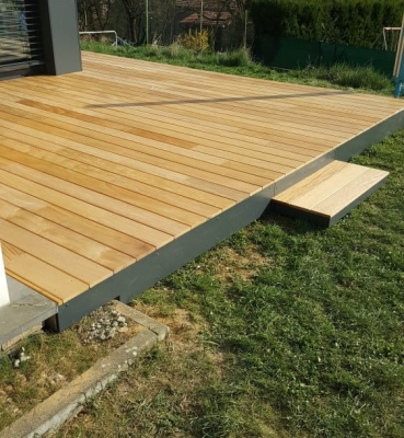 Terrasse Bois Exotique Garapa – 30 m2 – Beyren lès Sierck